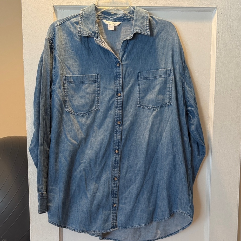 Old Navy Light Blue Boyfriend Shirt